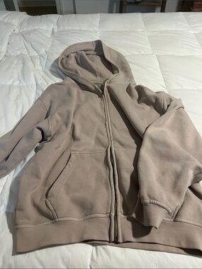 PacSun Light Taupe Full-Zip Hoodie